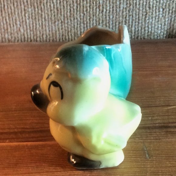 Vintage Shawnee Pottery Small Planter Cute Duck Hatching From Egg - Picture 5 of 6